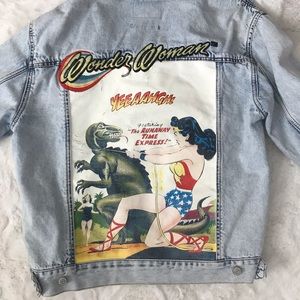 Vintage pull & bear Wonder Woman denim jacket